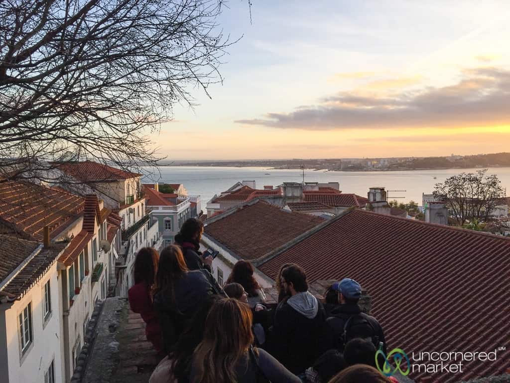 Lisbon things to do sunset view from castle