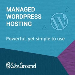 Recommended Wordpress Hosting: SiteGround